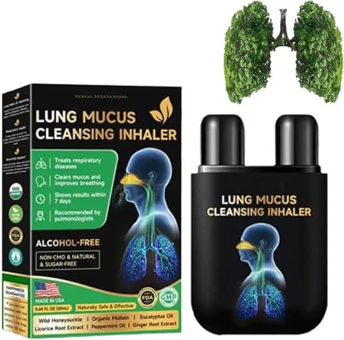 Ourlyard, inalatore a base di erbe per la pulizia dei polmoni, inalatore per la pulizia dei polmoni, inalatore di muco polmonare, inalatore a base di erbe per la pulizia dei polmoni, inalatore per