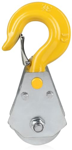 Swawis 3 ton remskiva med kullager och krok reversionshjul för rep upp till 17 mm reversibel hjul stålvajer system skog industritillbehör
