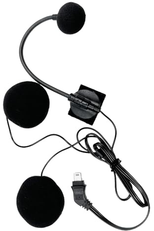 Furtryvl Hjälmheadset mikrofon – motorcykelkommunikation hörlursmikrofon | 10 stift vattentätt ljudsystem, tydliga samtalsverktyg för män, kvinnor, vuxna, tonåringar