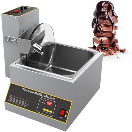 GESAIDES Tempéreuse à Chocolat | Fondoir électrique en Acier Inoxydable | Usage Professionnel | Idéal pour Les Tablettes de Chocolat,12kg