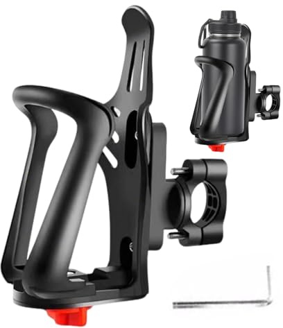 Porte-Bouteille d'eau pour vélo, Porte-Bouteille de vélo, Support de Guidon réglable pour Boissons, Fauteuil Roulant, Poussette, Route, VTT, Moto, et Adultes