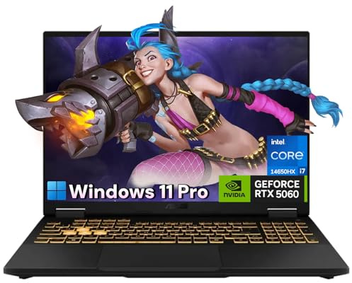 ASUS 2025 TUF F16 NVIDIA RTX 5060 Gaming Laptop - Intel 16-Core i7-14650HX(Up to 5.2GHz), 16 FHD+ 165Hz Display, Windows 11 Pro, 64GB DDR5 RAM + 2TB SSD, RGB Backlit Keyboard, Wi-Fi 6E