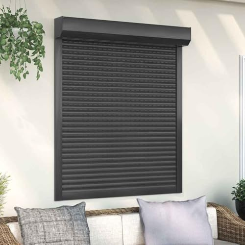 Generico Tapparella Avvolgibile in Alluminio 110x130 cm Antracite,Antracite,8.36kg,144982