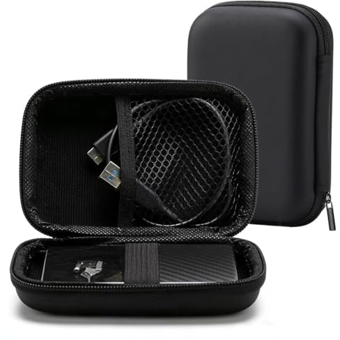 JYNXOR Funda Disco Duro Externo 2.5,Estuche Rígido Compatible Con San disk Portable/Extreme/Extreme Pro 1TB 2TB 4TB 500GB SSD,Portátil Disco Duro Viaje Estuche,Para Cables De Carga y Bancos De Energía