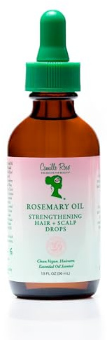 Camille Rose Rosemary Oil Strengthening Hair & Scalp Drops, 56 ml | Nourishing Botanical Oil Blend, Reduces Shedding, Lightweight & Non-Greasy, Suitable for All Hair Textures