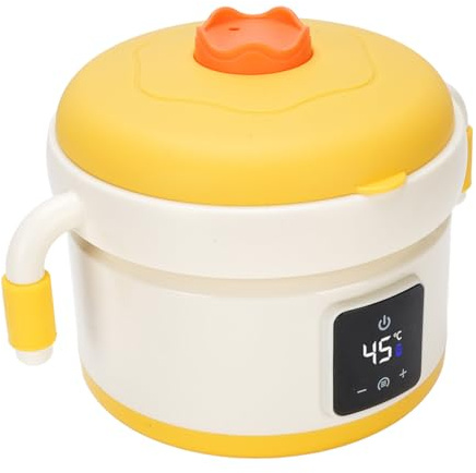 TIKATARER Tazón Calentador de Alimentos, Batería Recargable de 4500 MAh, Tazón Térmico Inteligente de Acero Inoxidable 316, Calentador de Alimentos para Bebés con un Botón de Inicio, Ideal para