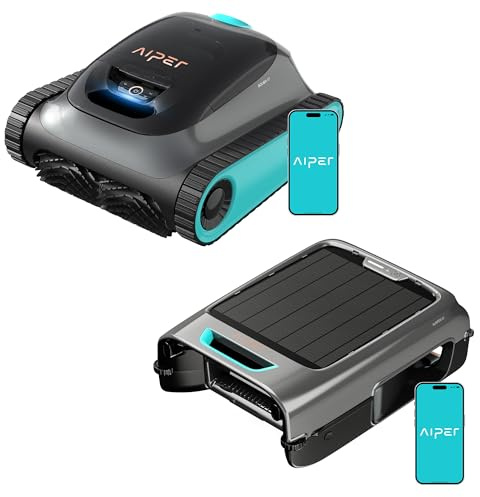AIPER (2026 Nuevo) Scuba S1 + EcoSurfer S2 – Pack Robot Limpiapiscinas Inalámbrico y Skimmer Solar Inteligente | Limpieza de Fondo, Paredes, Línea de Flotación y Superficie 24/7 con Control por App