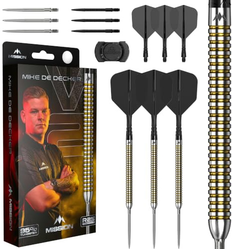 Mission Mike De Decker R2.5 V2 90% Tungsten Steel Tip Darts Set.