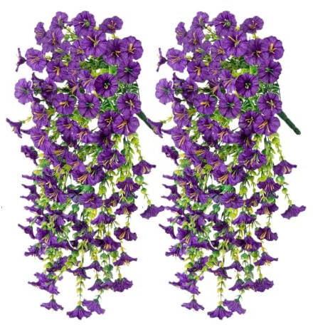 Artificiella petunia blommor för utomhusbruk 2 Stycken Imiterade Blommor