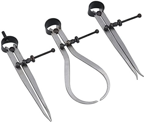 180mm Engineer Spring Calliper Measuring Set Internal External 3pc SIL57