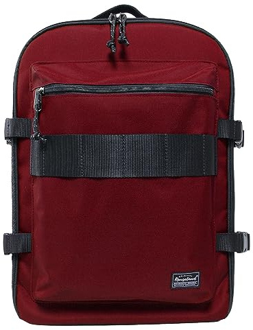 Rangeland Underseat Carry-On Backpack Luggage, 15-inch Laptop Lightweight Backpack with trolley strap, Travel Commute Gym Sport, 17L Red Wine