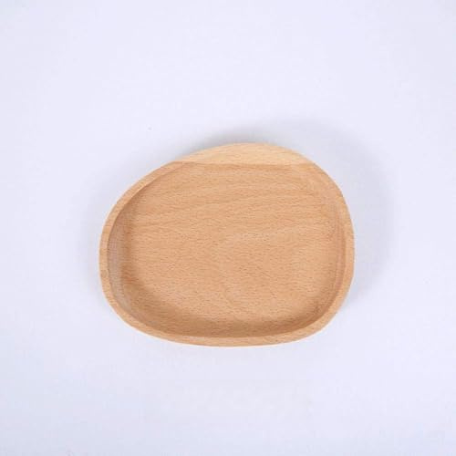 SAGIUSDM Articoli per la tavola a Forma di Animale Carino Capretto Piatto in Legno Bambini Pane Frutta Dessert Piattino Vassoio Snack in Legno Massiccio Piatti per Ciondolo casa, Ovale 16x12,5x2 cm
