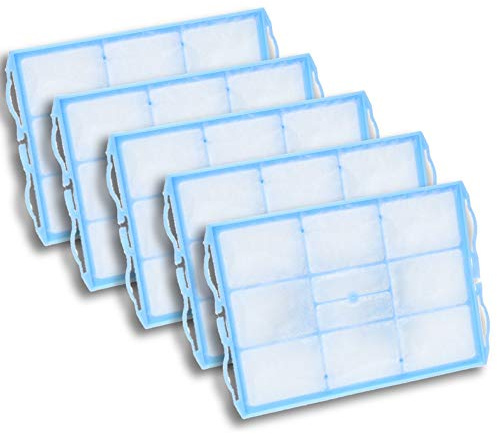 Sillar 5x Motorschutzfilter geeignet für Siemens/Bosch VZ01MSF 00578863, waschbar, aus Polyesterfaser, für Serien VSQ5, VSZ5, VSZ4, VSQ4, VSZ3, VS08, VS06, VS5A/E, VS04