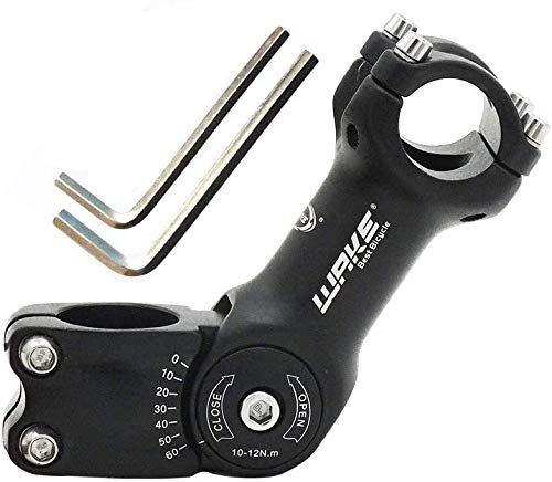 Wake 31,8 Lenkervorbau Verstellbar 110mm 0~60 Grad Verstellbar Lenker Vorbau für 31.8 Lenker Mountainbike Rennrad MTB (31.8,110 mm)