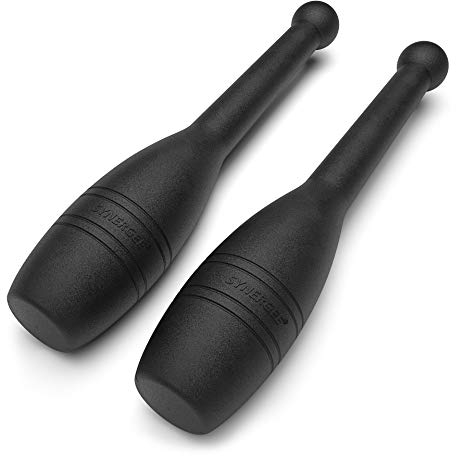 Synergee 2 Pfund Indian Club – Paar Power Clubs – Trainingsgewichtsglocken – Griff- und Unterarmkrafttrainer