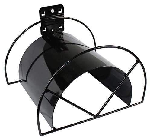 ADB Schlauchhalter Wandschlauchhalter Kabelhalter Wandhalter Halterung für Werkzeugwand Lochplatten, Farbe Tiefschwarz (RAL 9005)