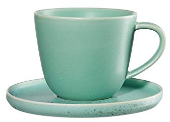 ASA, Kaffeetasse mit Unterer in der Farbe Mintgrün, kuro, Maße; D. 8,9 cm, H. 7,2 cm, 0,25 Liter, 19020191