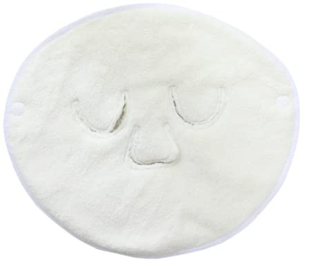 Reusable Face Steamer Towel Mask Cold Hot Compress Facial Moisturizing Anti Aging Towel Mask Skin Sauna Cleansing Pores Beauty Tool, 4pcs/Pack (Three Holes with Rope)