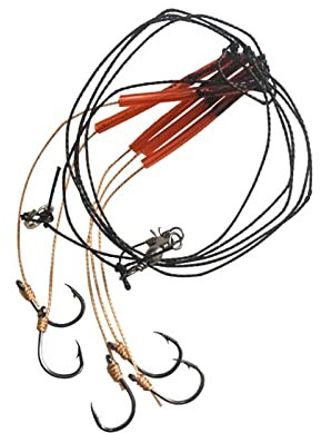 hanxiaoyishop Angelhaken 1. Stck Angelhaken Jig Haken Hauptbesitzer Angeln Haken Offset Doppelkarpfen Angelhaken String Haken Set mit 5 kleinen Haken Angeln (Size : 10#)