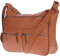 Christian Wippermann Damen Tasche Schultertasche Umhängetasche Crossover Bag Leder Optik Handtasche Cognac