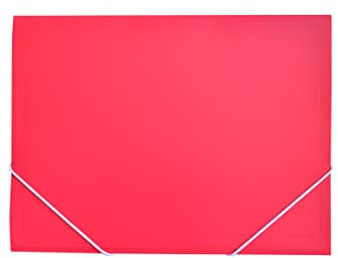 Vital Colors Gummizugmappe A3, 100 % recycelbar, ideal für Zeichnungen, Plakate und Poster, Verschluss mit runden Gummibändern von Office Box, Ref. 51518, Rot