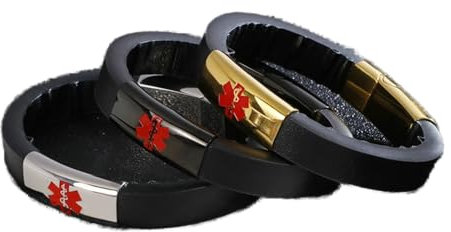 Ayoiow Männer Armband Indianer, Metall Armband Herren Leder Armband Schwarz Schwarz Armband mit Medizinischem Zeichen