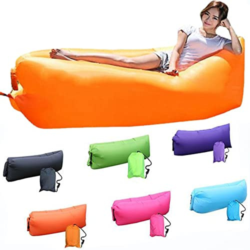 DERJLY Aufblasbares Luftsofa, Luftsofa mit Tragetasche, Tragbares Wasserdichtes Aufblasbare, Air Lounger, für Garten, Seeufer, Strand, Camping und Musikfestivals