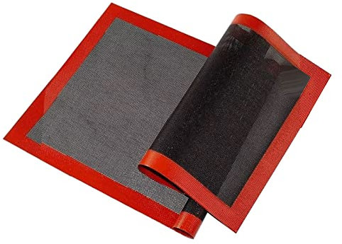 Tapis de Cuisson, Tapis Léger en Fibre de Verre de Silicone perforé 2 Pièces Coffre-fort dans la Cuisine