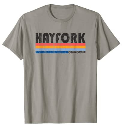 Show your Hayfork, CA Hometown Pride with this Retro 70s 80s T-Shirt