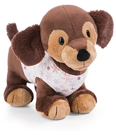 NICI 49320 Kuscheltier Dackel Skida 38cm braun stehend-Nachhaltiges Stofftier aus weichem Plüsch, niedliches Plüschtier zum Kuscheln und Spielen, für Kinder & Erwachsene, tolle Geschenkidee