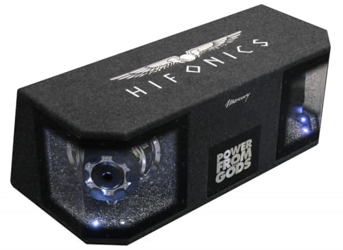 Hifonics Mercury MR8Dual - 2x20cm Gehäuse Subwoofer Flexport Skisack 200mm Doppelbass beleuchtet Kofferaum