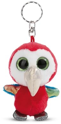 Llavero GLUBSCHIS Loro Pelotti 8cm Rojo - Colgante Animal de Peluche sostenible - para Colgar en la Llave, Bolso, Mochila, y Mucho más, para niños y Adultos, una excelente Idea de Regalo