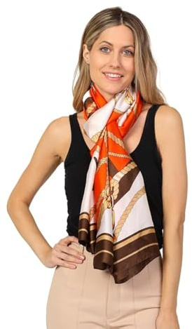 Trillion London® Seidentuch Damen Tücher Halstuch Geschenk für Frauen | 180 × 90 cm biete, Vielseitig tragbar als Halstuch, Schal, Kopftuch oder Schultertuch für jeden Anlass