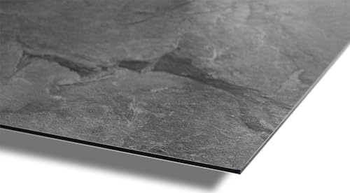 AUPROTEC Aluverbundplatte 3mm Deep Dark 2550 x 1500 mm Rückwandpaneel Aluminium Verbund Platte I wasserbeständige Wandverkleidung I Wanddeko für Wohn- und Feuchträume Auswahl: 255x150 cm