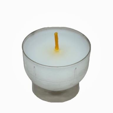 Wiedemann Kerzen Opferlichte 7 Stunden Weiß mit Klarer-Mehrweg-Kunststoff-Hülle 40 x Ø 47 mm, 300 Stück