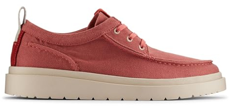 Clarks Premium Polden Moc, Red Canvas, 10,5 UK, Röd tavla, 43 EU