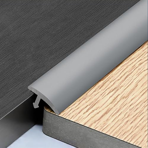 Raouoae Abschlussprofil 90cm×3 Übergangsprofil Höhenausgleich 1-6mm Übergangsschiene Aluminiumlegierung Übergangsleiste Teppichschiene Schweller Laminat Parkett Übergangsprofil(Grau)