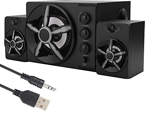 Mtlavishness desktop PC-högtalare med subwoofer 30,0 × 23,0 × 18,0 stationär dator 2. Subwoofer datortillbehör Sada D-215 för mobiltelefoner surfplattor subwoofer PC-högtalare