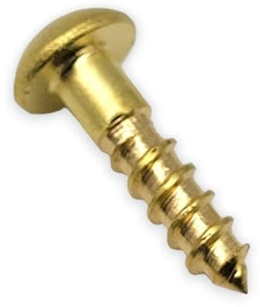 Holzschrauben aus Messing DIN 96 Halbrundkopf mit Schlitz (3mm x 16mm - 25 Stück)
