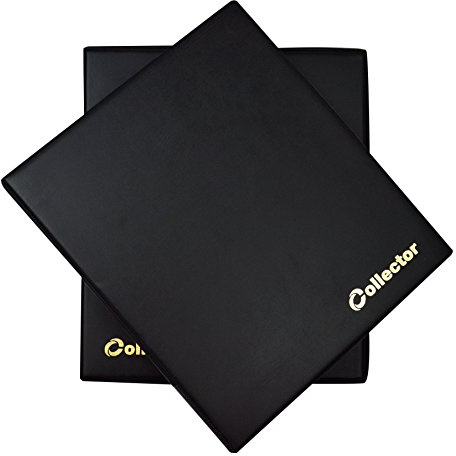 COLLECTOR - Banknote Album in Case Folder Book Notes Banknotes with 15 Pages and 15 Dividers - Very Big Capacity (Black)