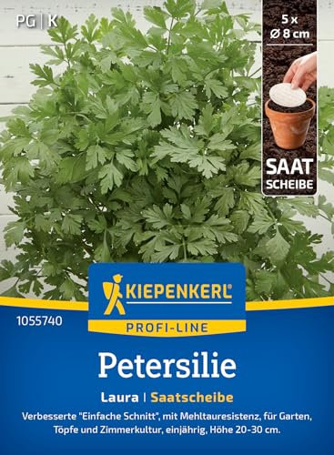 Kiepenkerl Profi-Line Petersiliensamen Laura 1055740 - Kräutersamen, Mehltauresistent, Aromatisch, Ideal für Topfkultur, Frische Aromen, Samen Anzucht für 5 Pflanzen