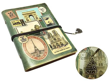 STOBOK Leder-notizbuch Mit Reißverschlusstasche Vintage-tagebuch Nachfüllbar Handgefertigt