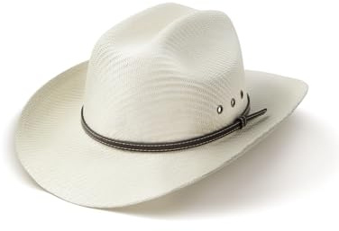 Zylioo Sombreros Vaqueros de Paja Talla L para Hombre y Mujer, Sombrero Vaquero para el Sol de Verano