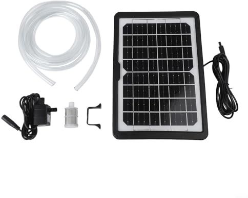 Solar Teichpumpe mit Filter,Solar Springbrunnen Pumpe Kit mit 1.5m Wasserleitung, 6W 9V Solarpanel Unterwasserpumpe für Teich Aquarium Sauerstoffzirkulation 2,5m Förderhöhe