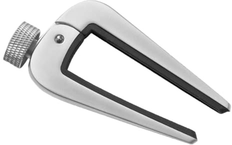 TOYANDONA 12 saitig Verstellbarer Kapodaster für Saitige Akustik Gitarre Bass Mandoline Stabile Clamp Silberfarbener Gitarren Tuner Clip Vielseitig für Profi und Anfänger