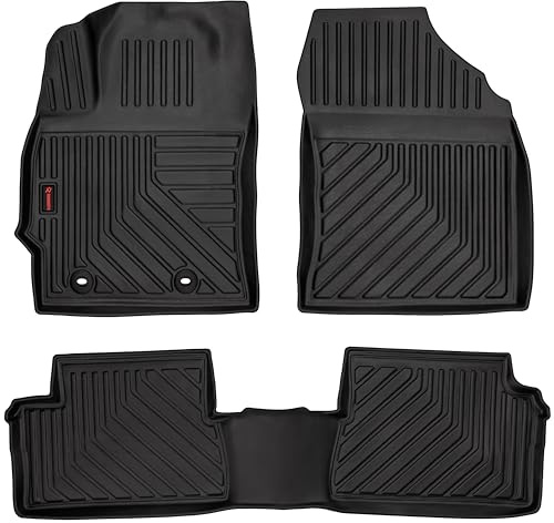 3D Gummi Fussmatten Auto - Automatten 3-teiliges Set - Allwetter Fußmatte Gummi - Antirutsch & Wasserfest Autoteppiche - passend für Toyota Avensis III (T27) (2009-2018)