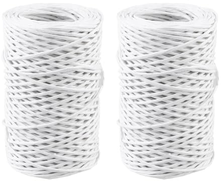 IWOWHERO Bouquet Wire Twine Decoration Wire for Flower Stem Binding and Wreath Making Paper Cover 2 Rolls 50M Each for Floristry Professionals and Hobbyists