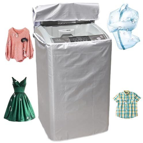 Housse Imperméable Pour Machine À Laver – Housse De Protection Pour Sèche | linge Avec Revêtement Argenté – Conception Anti-poussière Pour Chargement Frontal | La Protection Solaire À L'extérieur, Dans