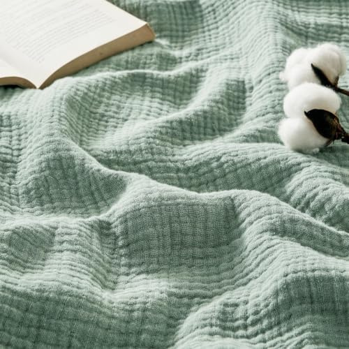 SEDEX Musselin Decke Erwachsene 150x200 cm – 6-lagige 100% Baumwolle Tagesdecke, Vorgewaschen Weiche Sommerdecke Musselindecke Kuscheldecke Sofadecke Baumwolldecke