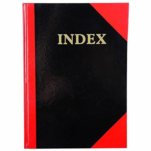 Cumberland Registerbuch, A4, 100 Blatt, A-Z, liniert, Rot und Schwarz, fester Einband